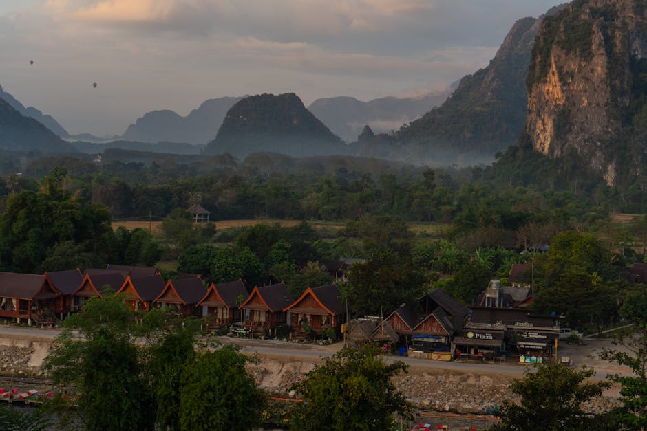 Karst de Vang Vieng Laos — eSIM y conexión 4G